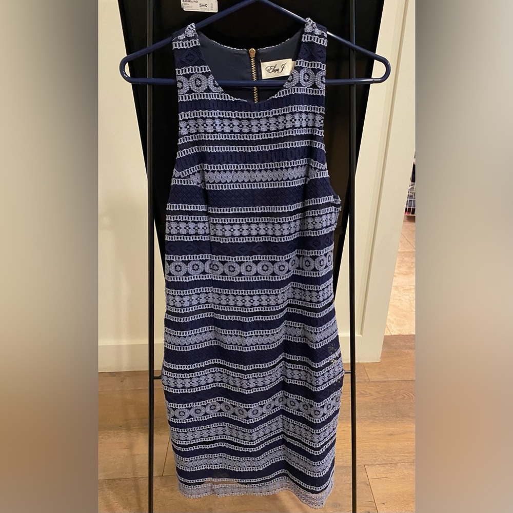 ELIZA J Lace Overlay Dress